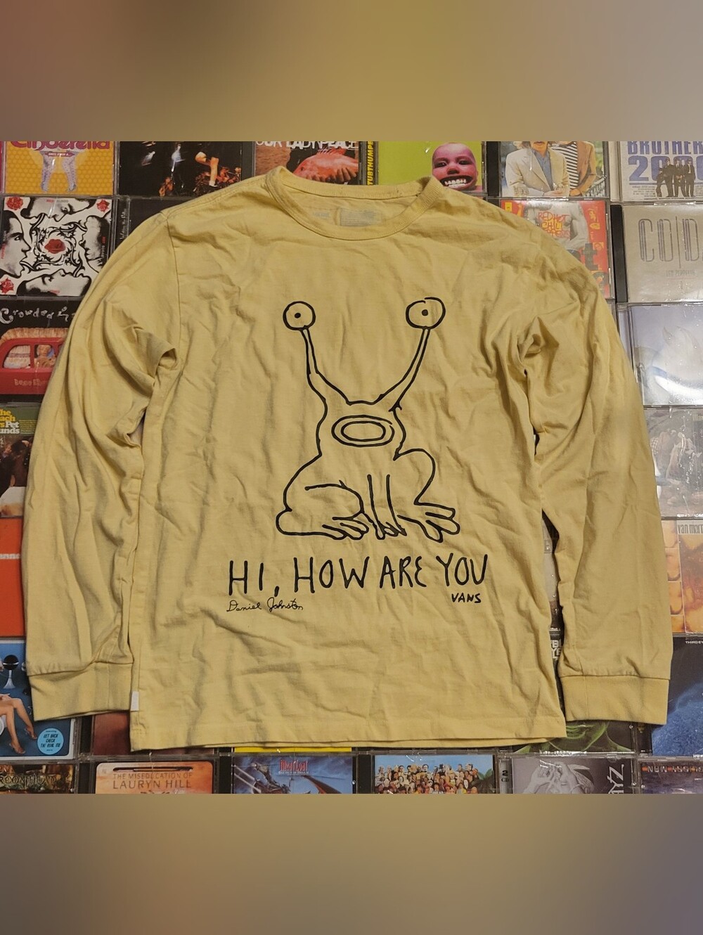 Vans x Daniel Johnston 'Hi, How Are You' Yellow Long Sleeve Tee